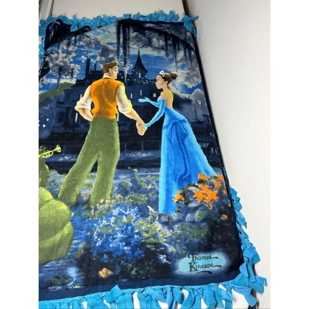 Princess and the Frog Panel Fleece Blanket Panel Thomas Kinklad’s